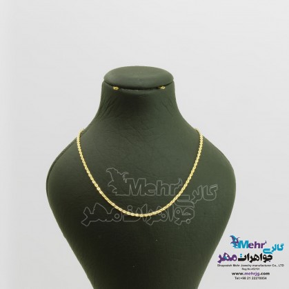 Gold chain - Figaro design, length 45 cm-MM1631